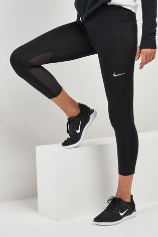 Nike Fast Black Crop Running Leggings 