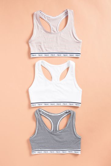 white blue pink stripe daisy crop tops three pack