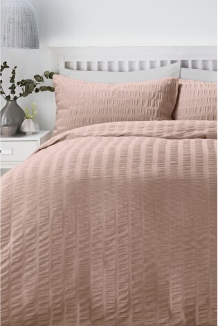 Buy Serene Seersucker Duvet Cover And Pillowcase Set From The Next