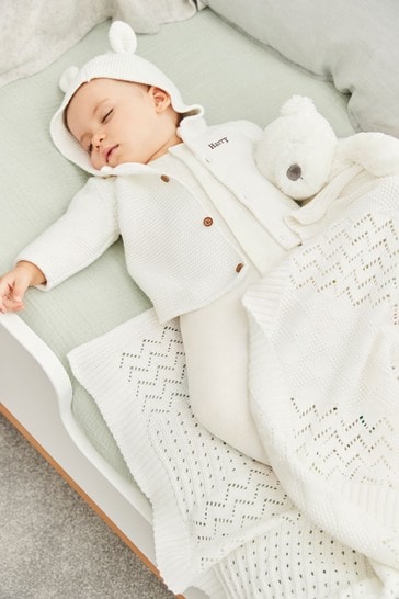 next baby white cardigan