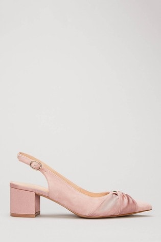 pink block heel shoes uk