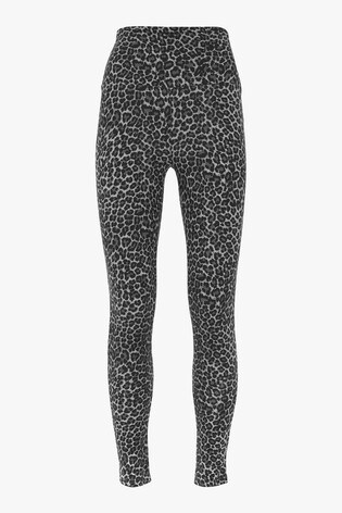 Mint Velvet Grey Leopard Print Leggings 