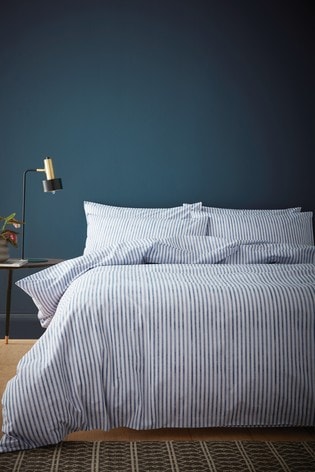 Content By Terence Conran Chelsea, Blue And Gray Striped Duvet Cover Sets