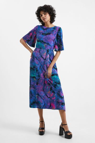 Buy French Connection Blue Gabriela Delph Midi Dress from Next Ireland