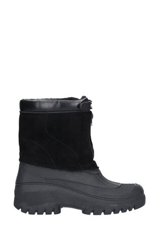 black waterproof winter boots