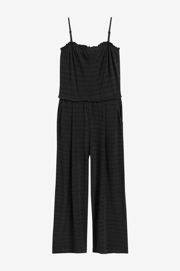 black crinkle jumpsuit