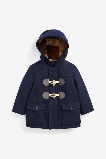 Buy Navy Blue Smart Duffle Jacket 