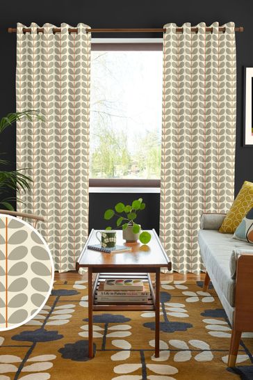 Buy Two Colour Stem Warm Grey Made To Measure Curtains By Orla