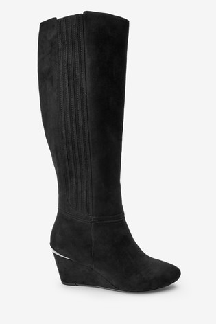 Forever Comfort® Wedge Knee High Boots 
