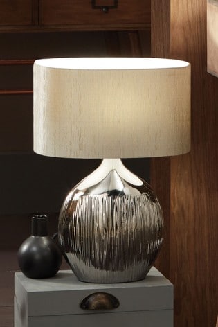 Gemini Etched Ceramic Table Lamp By, Ceramic Table Lamps For Living Room Uk