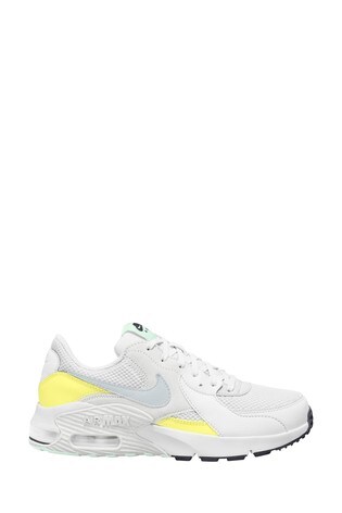 white and yellow nike trainers
