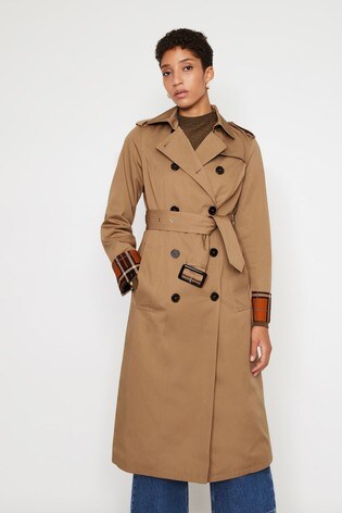 Warehouse single outlet breasted coat tan