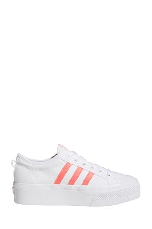 Buy adidas Originals White/Pink Nizza 