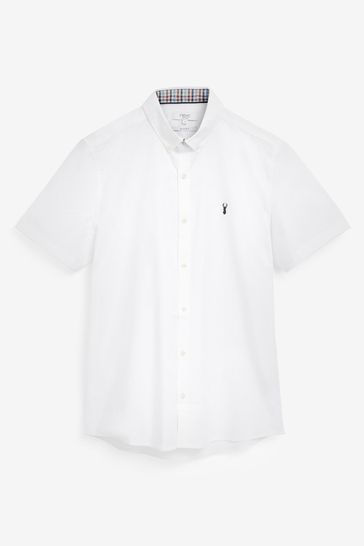 Buy Short Sleeve Stretch Oxford Shirt 
