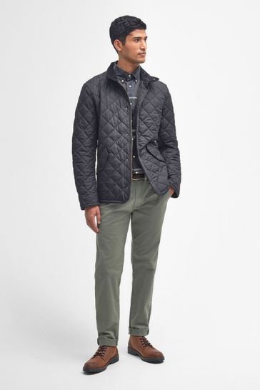 barbour chelsea sports quilted jacket in black