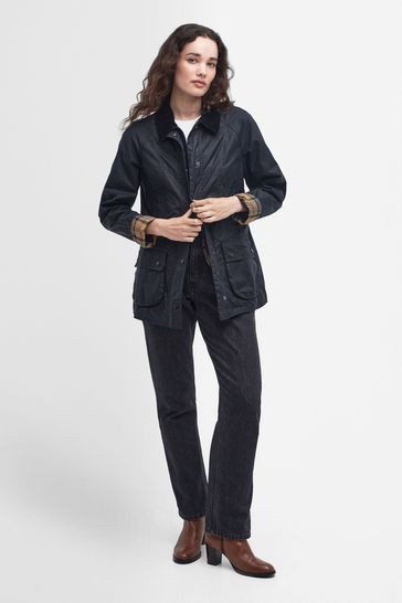 barbour navy beadnell jacket