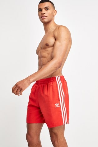 adidas three stripe swim shorts