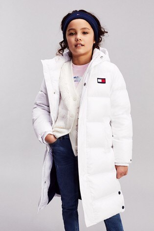 Buy Tommy Hilfiger White Oversized Down 