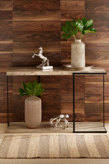Buy Pacific Concrete Effect Mdf And Black Iron Console Table From The Next Uk Online Shop Shop our collection of hallway tables for bold, industrial styles. pacific concrete effect mdf and black iron console table