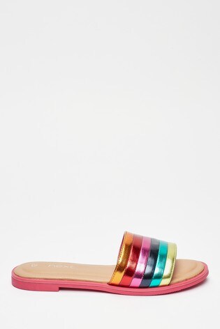 rainbow stripe sandals