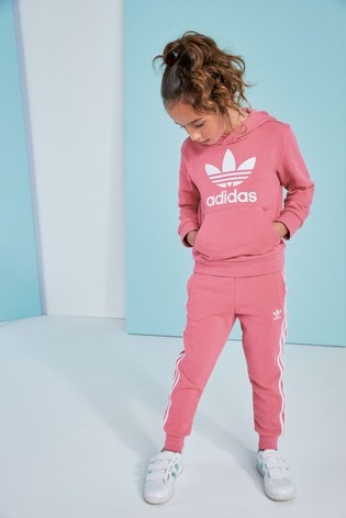 pink adidas hoodie kids