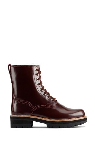 Clarks Merlot Leather Orianna Hi Boots 