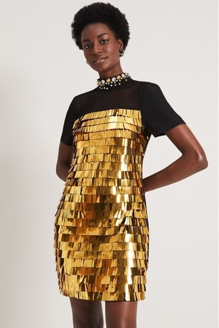 Buy Damsel In A Dress Gold Shula Sequin ...