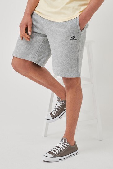 grey converse shorts