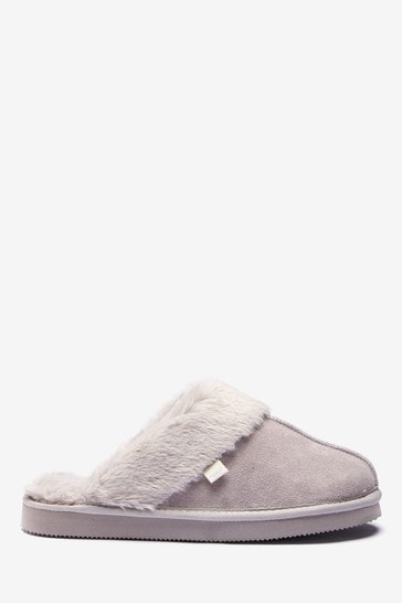 Buy Suede Mule Slippers from the 
