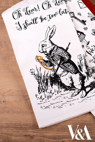 70 x 50 cm 2 Victoria and Albert VA Set of 2 Alice in Wonderland Tea Towels