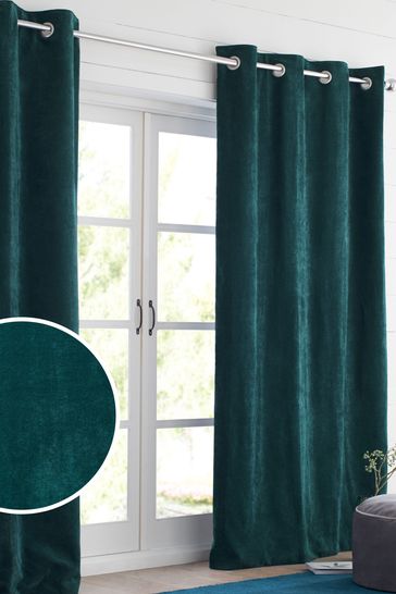 Buy Soft Velour Eyelet Lined Curtains From The Next Uk Online Shop