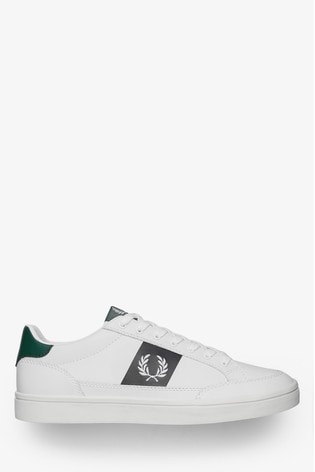 fred perry white leather trainers 