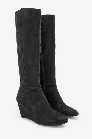 comfortable wedge boots