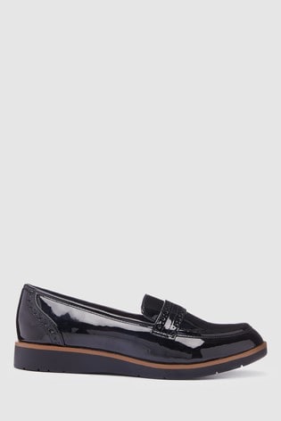 black brogue loafers