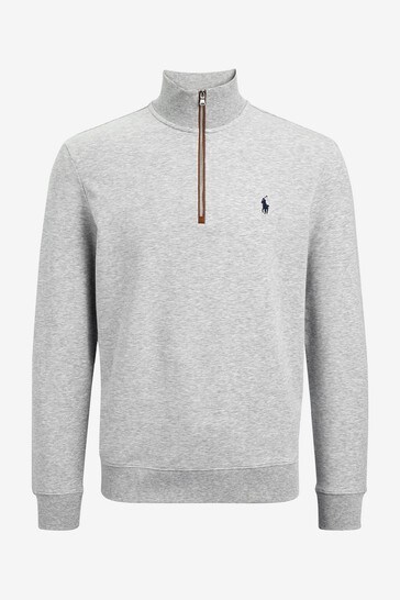 ralph lauren half zip sweatshirt black