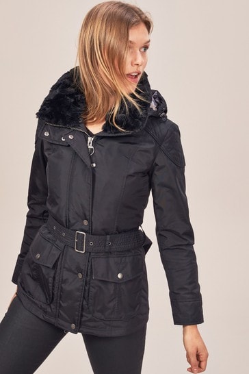 barbour womens outlaw jacket black