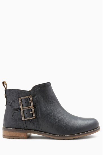 Barbour sarah low buckle boots black deals