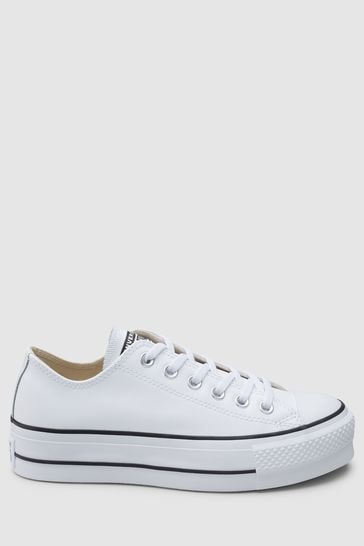 Buy Converse Platform Lift Chuck Ox Leather Trainers from the Next UK  online shop