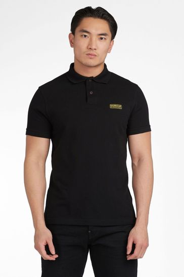 barbour black polo