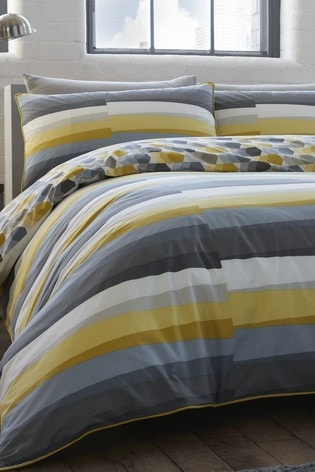 Buy Racing Green Flint Abstract Stripe Duvet Cover And Pillowcase
