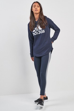 adidas blue 3 stripe leggings