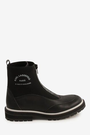 Buy Karl Lagerfeld Black Ankle Boots 