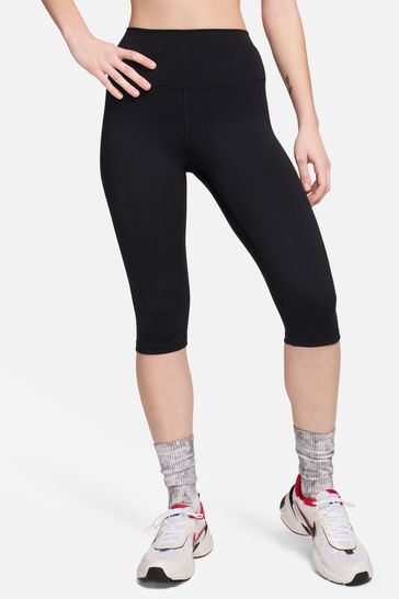 Buy Nike Black One High Waisted Capri Leggings from Next Ireland