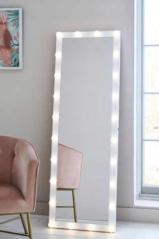 Hollywood Lit Floor Mirror From The Next Uk - Tall Wall Mirrors Uk