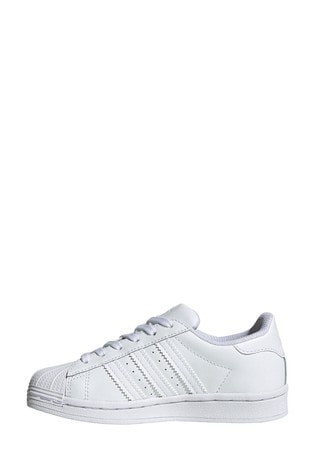 white adidas superstar junior