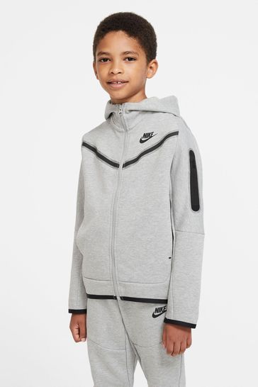 nike tech fleece full zip hoodie grey