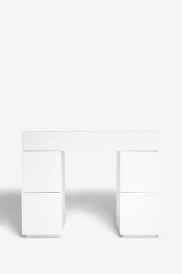 Buy Sloane Collection Luxe White Slim Storage Dressing Table Desk From The Next Uk Online Shop Part of the new copenhagen range, the desk features six compartments by way of sizable drawers and cupboard space. sloane collection luxe white slim storage dressing table desk