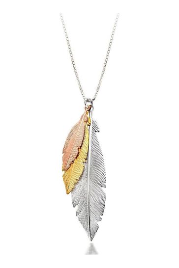 Gold Plated Feather Necklace 