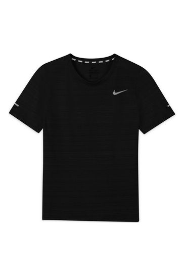 Buy > nike black miler t shirt > in stock