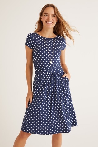 Buy Boden Blue Amelie Jersey Dress from 